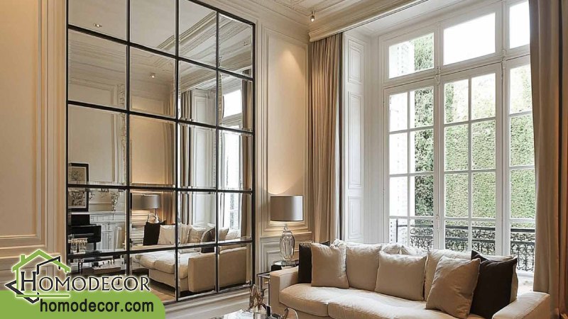 بزرگنمایی فضا با آینه 